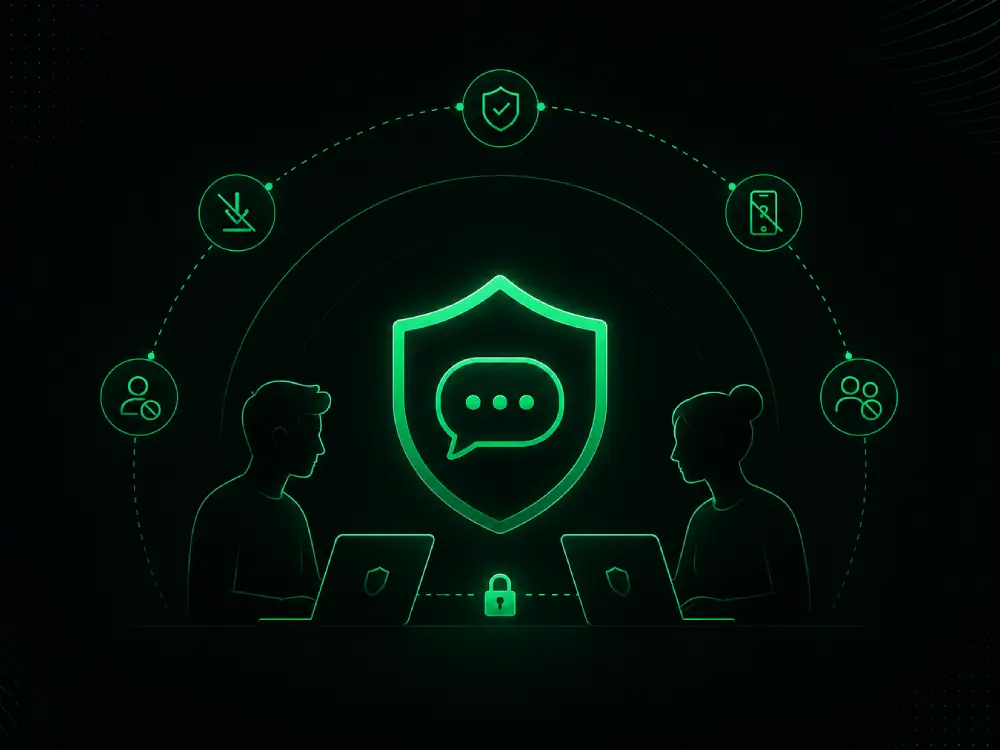 About Kissend — completely private end-to-end encrypted web chat