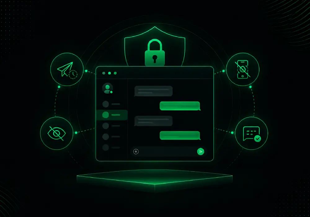 Kissend privacy controls including blur and one-time messages